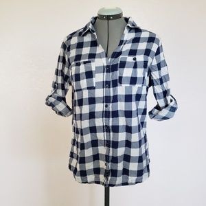 Buffalo check button down shirt